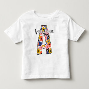 T-shirt Pour Les Tous Petits photo modifiable Lettres alphabet A personnalisées