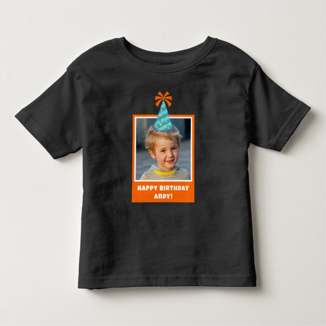 T-shirt Pour Les Tous Petits Photo pour enfant personnalisée Joyeux anniversair (Devant)