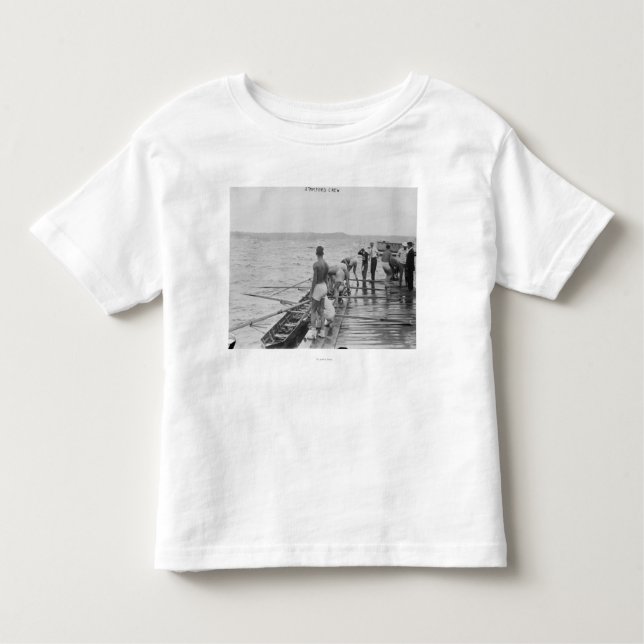 T-shirt Pour Les Tous Petits Photographie d'équipe d'équipage d'aviron de (Devant)