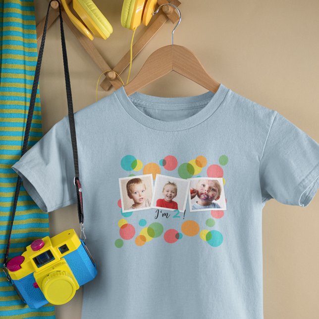 T-shirt Pour Les Tous Petits Photos pour garçons d'anniversaire et Pois âge per (Créateur téléchargé)