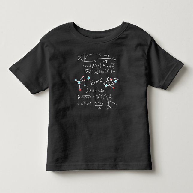 T-shirt Pour Les Tous Petits Physique Math Formule Enseignant Atomes et Mol (Devant)