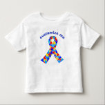 T-shirt Pour Les Tous Petits Pièce de puzzle de ruban de Sensibilisation sur l'<br><div class="desc">T-shirts en ruban à Sensibilisation sur l'autisme personnalisée pour une marche ou une fête de collecte de fonds afin de sensibiliser les amis autistes ou la famille. Un tee-shirt d'autisme fier de cool qui peut être personnalisé avec n'importe quel texte sous le ruban de la pièce de puzzle de bleu,...</div>