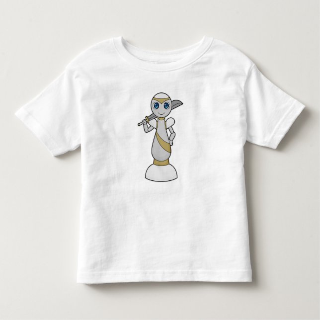 T-shirt Pour Les Tous Petits Pièce d'échecs Épée de Paon Échecs (Devant)