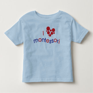 T-shirt Pour Les Tous Petits Pièce en t d'enfant en bas âge d'I <3 Montessori