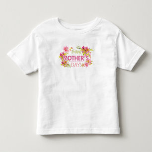 T-shirt Pour Les Tous Petits Pièce en t heureuse florale élégante de ruche d