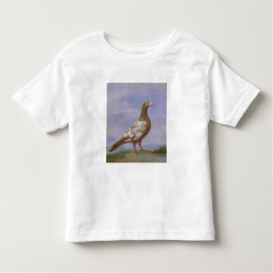 T-shirt Pour Les Tous Petits Pigeon voyageur pie rouge (huile sur la toile)