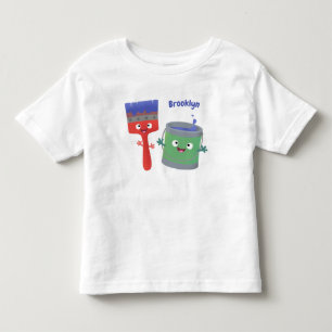 T-shirt Pour Les Tous Petits Pinceau mignon et personnages de dessin animé de p
