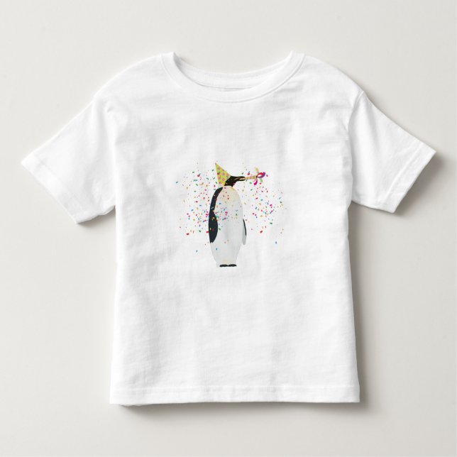 T-shirt Pour Les Tous Petits Pingouin - Animaux ayant une fête (Devant)