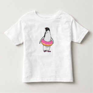 T-shirt Pour Les Tous Petits Pingouin avec Donut