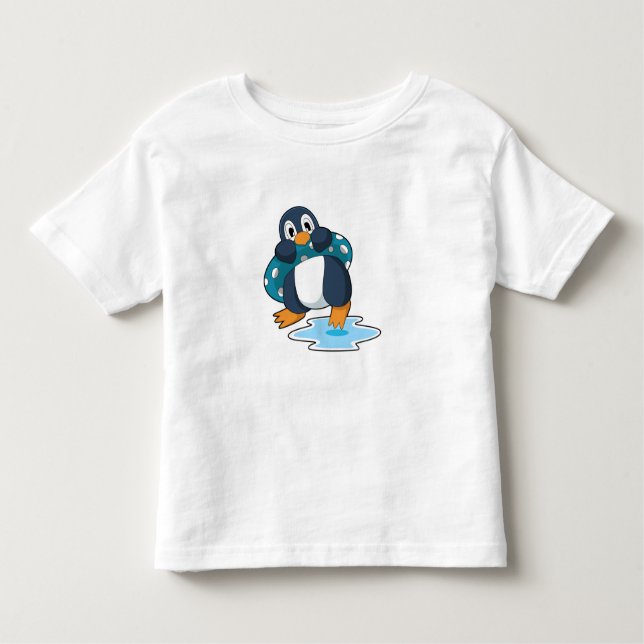 T-shirt Pour Les Tous Petits Pingouin avec Lifebuoy (Devant)