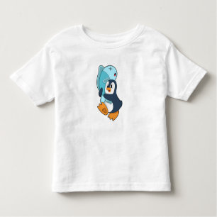T-shirt Pour Les Tous Petits Pingouin avec poisson