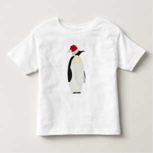 T-shirt Pour Les Tous Petits Pingouin de Noël drôle animal avec chapeau de Père