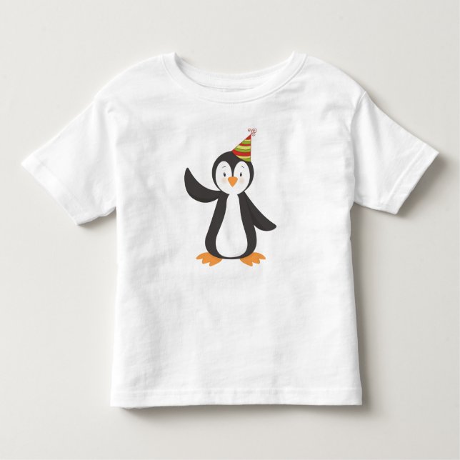 T-shirt Pour Les Tous Petits Pingouin mignon, Pingouin bébé, Pingouin avec Casq (Devant)