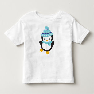 T-shirt Pour Les Tous Petits Pingouin mignon, Pingouin, Pingouin Avec Écharpe