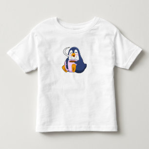 T-shirt Pour Les Tous Petits Pingouin with Cup of Coffee