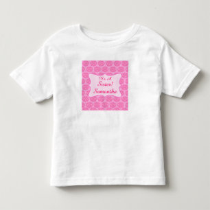 T-shirt Pour Les Tous Petits Pink Damask C'est une soeur Nom Enfants personnali