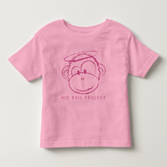 T-shirt Pour Les Tous Petits Pink No Evil Project Toddler Shirt (Devant)
