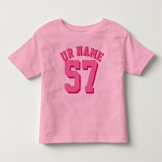 T-shirt Pour Les Tous Petits Pink Toddler | Sports Jersey (Devant)