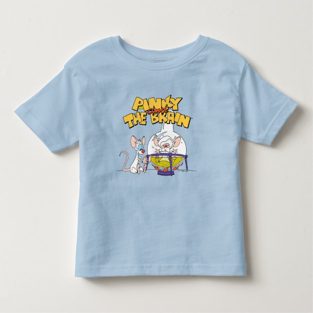 T-shirt Pour Les Tous Petits Pinky et le cerveau | Laboratoire (Devant)