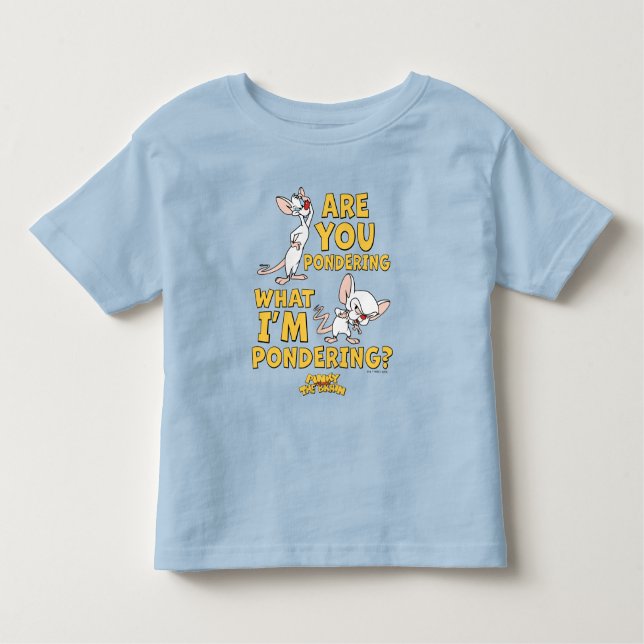 T-shirt Pour Les Tous Petits Pinky et le cerveau | Vous Pensez ? (Devant)