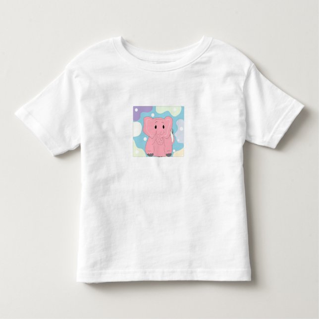 T-shirt Pour Les Tous Petits Pinky l'éléphant (Devant)