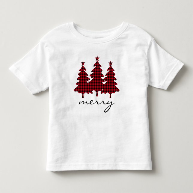 T-shirt Pour Les Tous Petits Pins de vérification Red Buffalo (Devant)