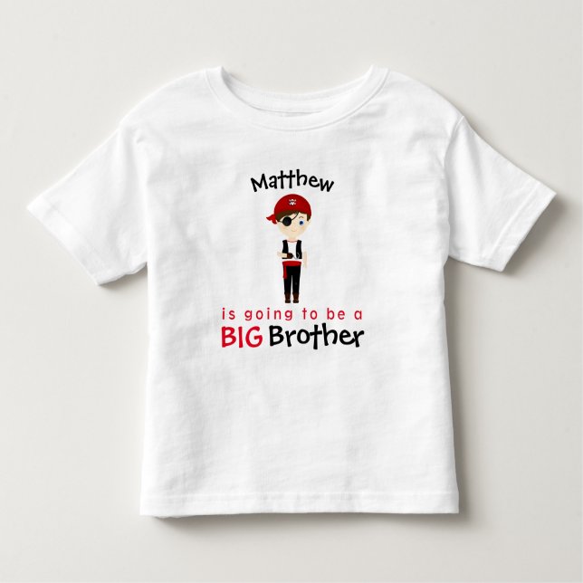 T-shirt Pour Les Tous Petits Pirate Boy Big Brother (Devant)