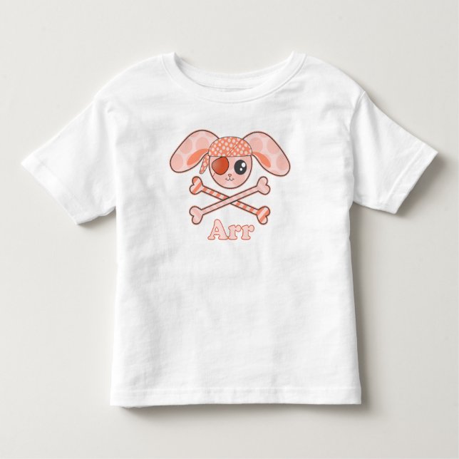 T-shirt Pour Les Tous Petits Pirate Orange Bunny Arr (Devant)