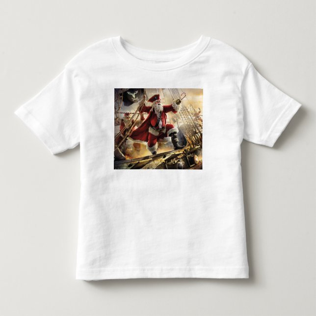 T-shirt Pour Les Tous Petits Pirate Père Noël (Devant)