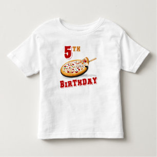 T-shirt Pour Les Tous Petits Pizza fête du 5e anniversaire