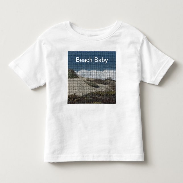 T-shirt Pour Les Tous Petits Plage Bébé Californie Paysage côtier Sable Océan (Devant)
