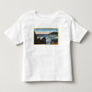 T-shirt Pour Les Tous Petits Plage de bord de la mer et de canon, Orégon