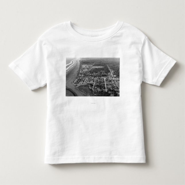 T-shirt Pour Les Tous Petits Plage Pacifique, WA - photographie de vue aérienne (Devant)