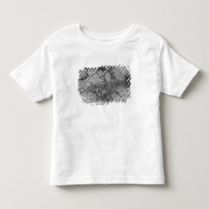 T-shirt Pour Les Tous Petits Plan de Boston, Nouvelle Angleterre, 1739
