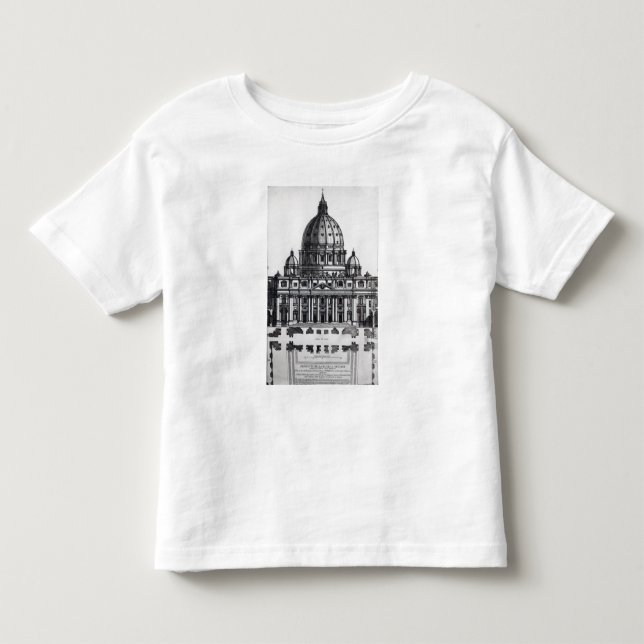 T-shirt Pour Les Tous Petits Plan de St Peter, Rome, gravé par (Devant)