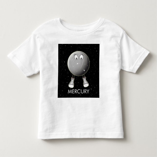 T-shirt Pour Les Tous Petits Planète Mercure & Etoiles (Devant)