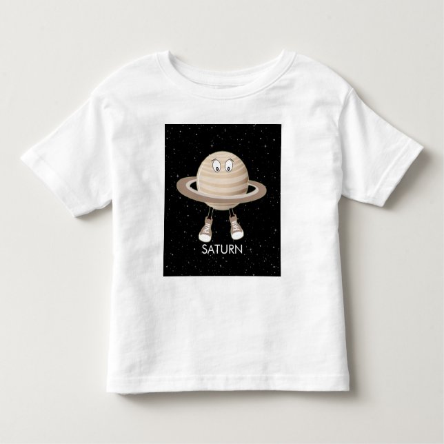 T-shirt Pour Les Tous Petits Planète Saturne & étoiles (Devant)