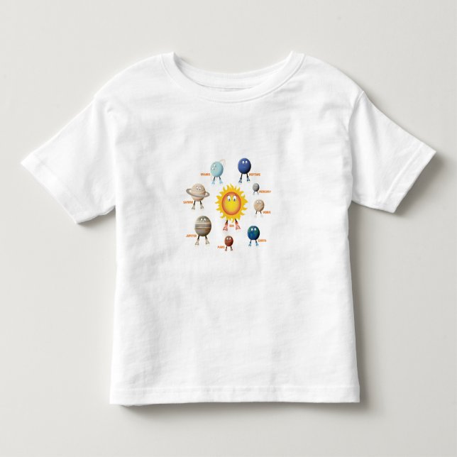 T-shirt Pour Les Tous Petits Planètes et système solaire (Devant)