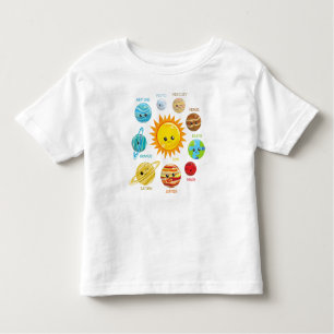 T-shirt Pour Les Tous Petits Planètes mignonnes, Système solaire, Espace, Cosmo