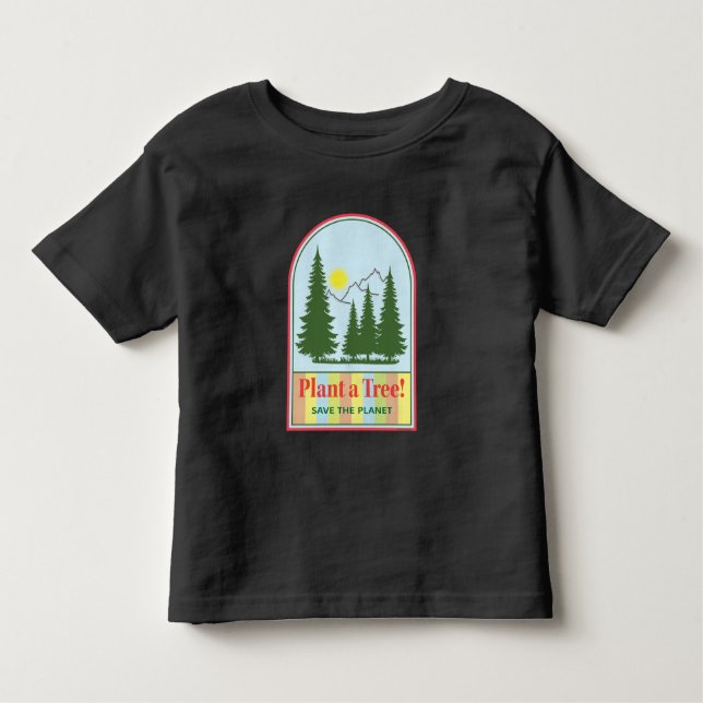 T-shirt Pour Les Tous Petits Plante un arbre, Save Planet, Débardeur Cool (Devant)