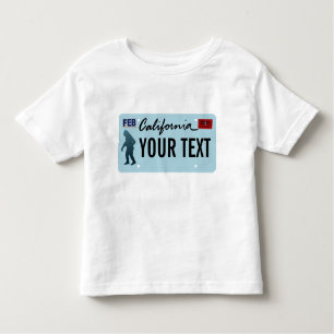 T-shirt Pour Les Tous Petits Plaque de licence California Sasquatch