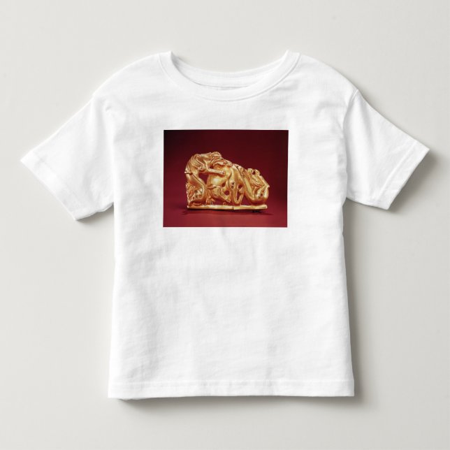T-shirt Pour Les Tous Petits Plaque dépeignant un griffon attaquant un cheval (Devant)