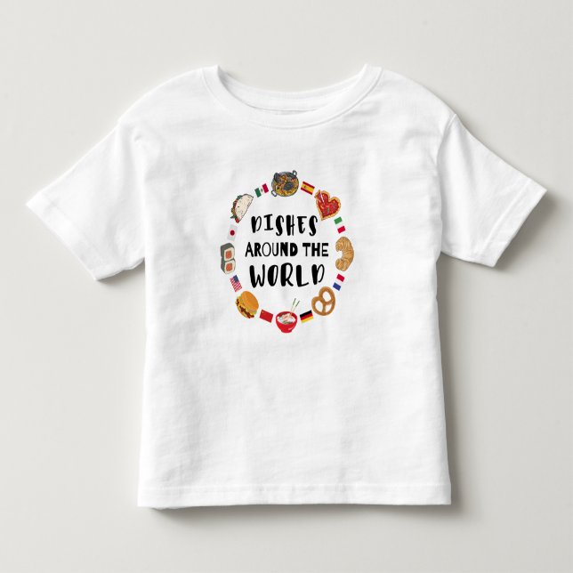 T-shirt Pour Les Tous Petits Plats du monde entier (Devant)