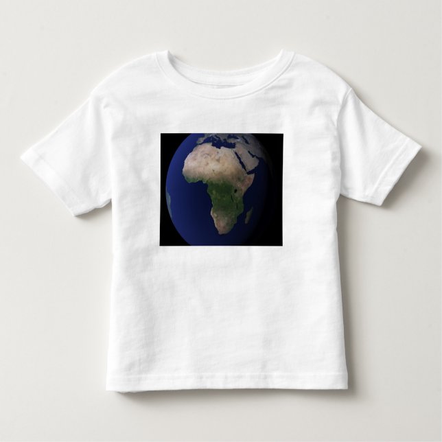 T-shirt Pour Les Tous Petits Pleine Terre montrant l'Afrique, l'Europe et le Mo (Devant)