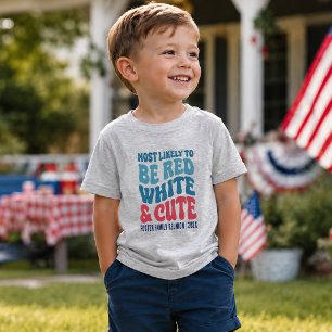 T-shirt Pour Les Tous Petits Plus susceptible d'être rouge blanc et mignon pers