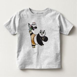 T-shirt Pour Les Tous Petits Po Ping et Bao Kicking