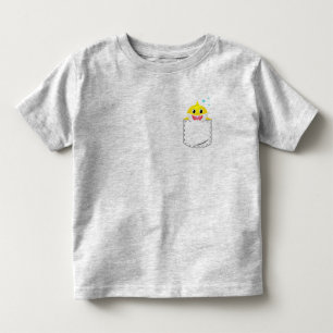 T-shirt Pour Les Tous Petits Poche à pointes de requin jaune