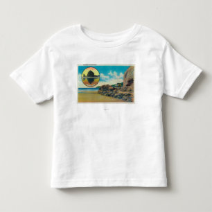 T-shirt Pour Les Tous Petits Point d'étreinte à la plage de canon et à la ro