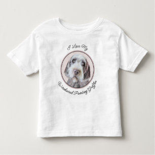 T-shirt Pour Les Tous Petits Pointing à poils durs Peinture Griffon - Art Chien