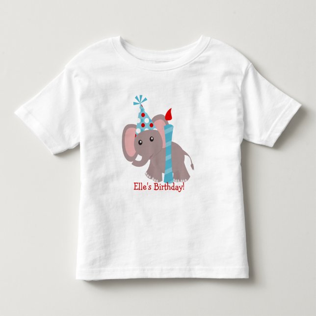 T-shirt Pour Les Tous Petits Points éléphants (Devant)
